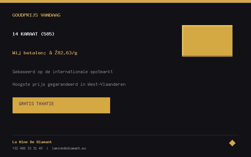 Goudprijs 14 karaat per gram vandaag - La Mine De Diamant