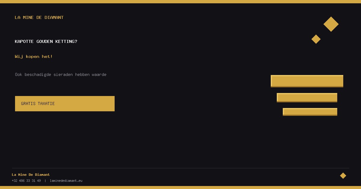 Kapotte gouden ketting? - Wij kopen het! — La Mine De Diamant