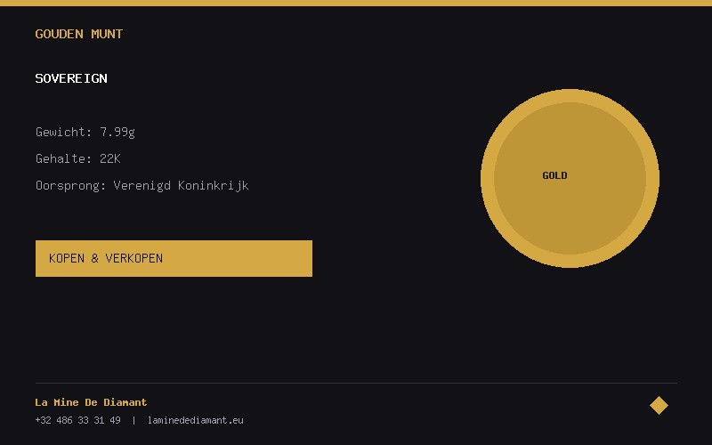 Sovereign gouden munt kopen en verkopen - 7.99g 22K - La Mine De Diamant