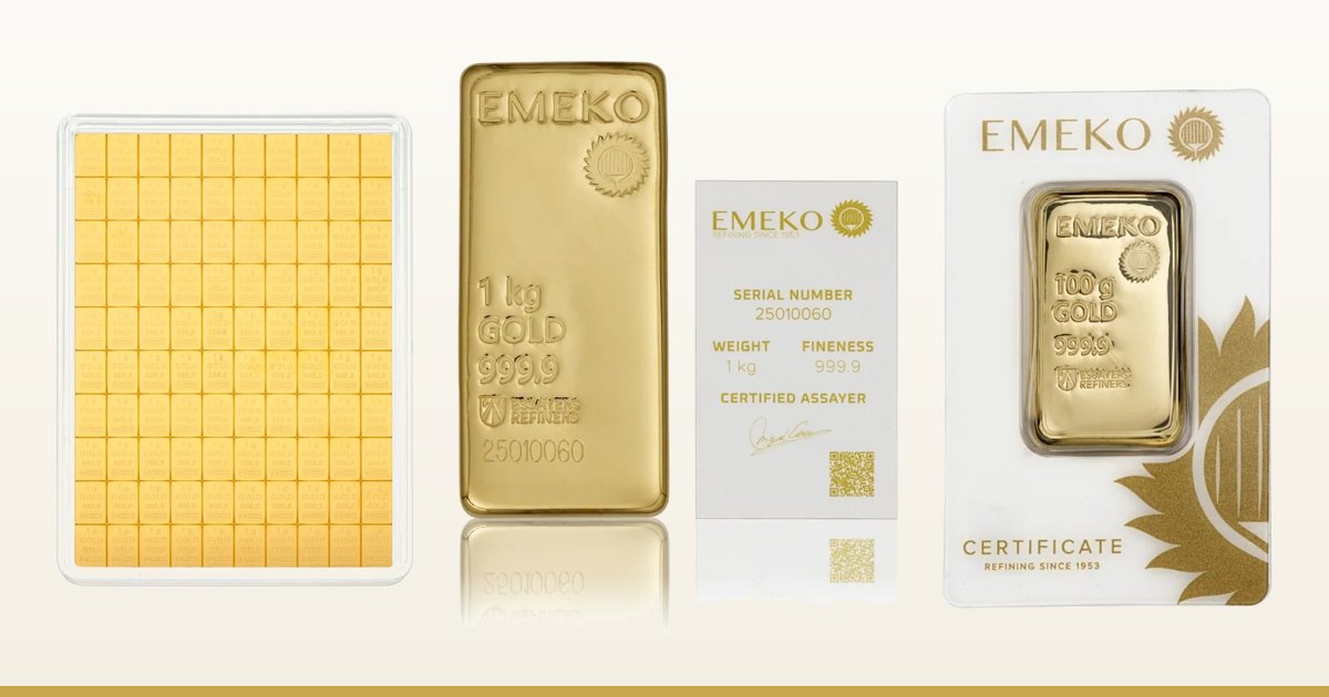 Buy Emeko and Valcambi gold bars in Belgium