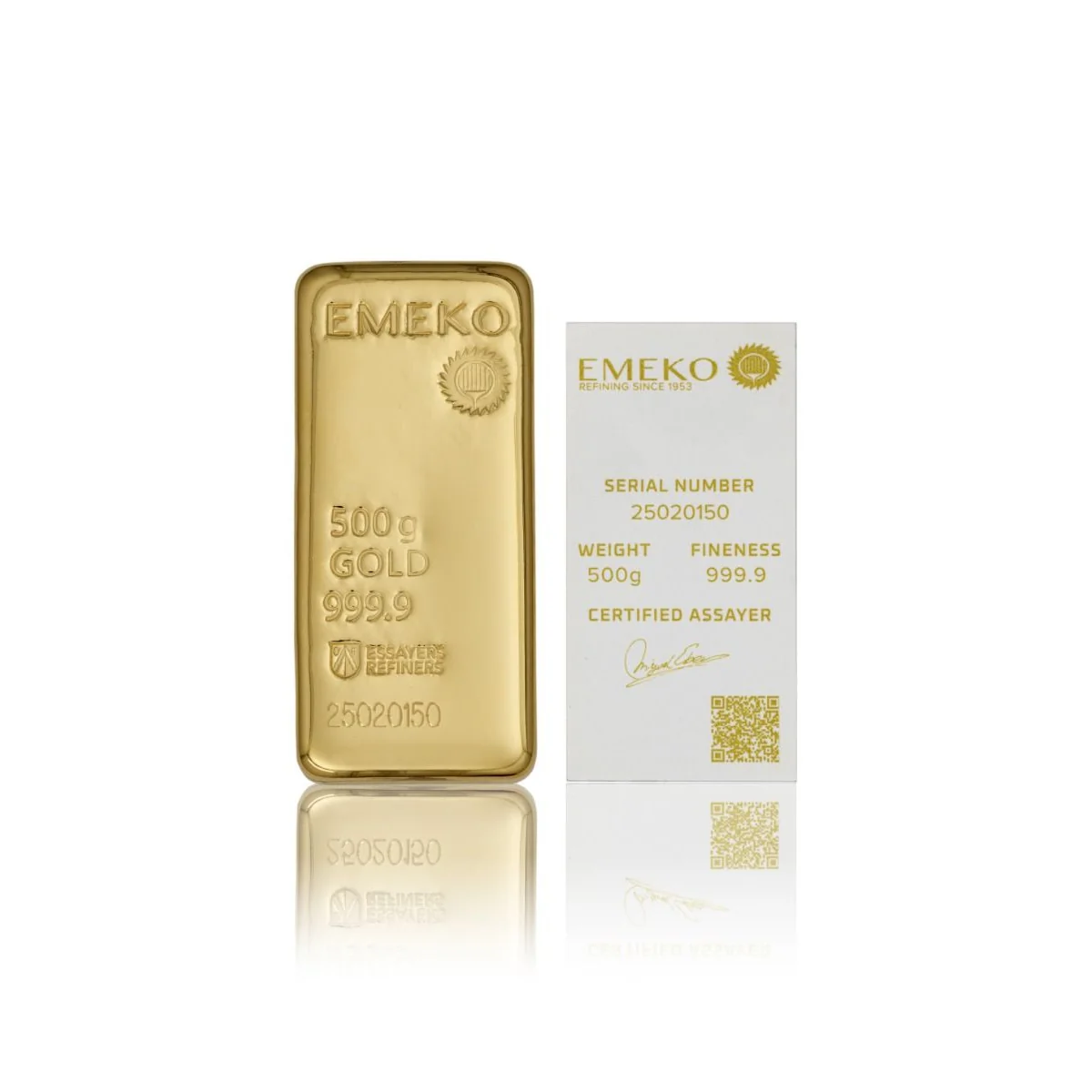 Lingot d'or 500 grammes Emeko
